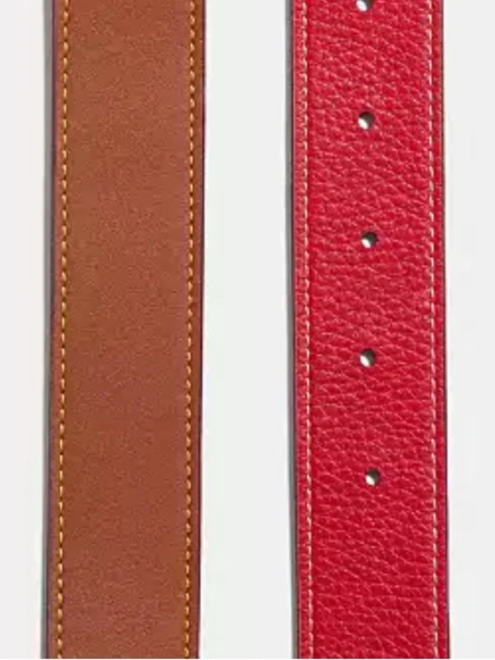 Coach Brown Reversible Leather Belt with Brass C' Buckle and including Dust Bag - Picture 3 of 9